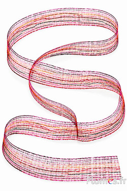 Lint - breedte 25 mm - roze-oranje-rood  